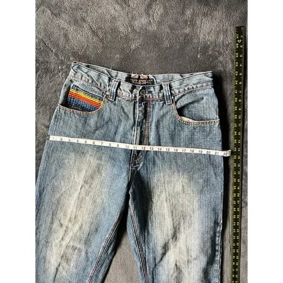 Southpole Men’s Vintage 1990s Baggy Y2K Embroidered Skateboard Jeans 34 - Picture 3 of 10